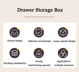 Wardrobe Storage Box High-capacity Drawer Style Stackable Container Transparent Plastic Containers for Household Use Storage