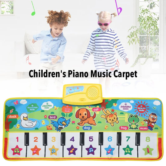 Alfombra de piano musical portátil para niños, tapetes musicales para bebés, educación temprana, alfombra de teclado de piano musical, alfombra musical de piano para niños