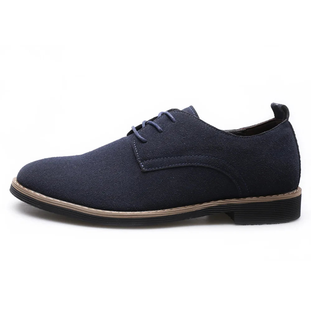 Luxury Men's Oxford Shoes, High-Quality Suede Leather Business Casual Shoes for Men, Lace-Up Men's Party Wedding Shoes, Plus Size