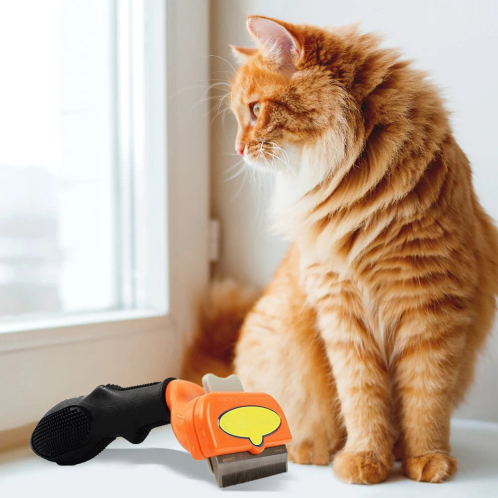 Peines para quitar el pelo de mascotas y gatos, cepillos de aseo para perros y gatos, peines de masaje para la caída del pelo, cepillo de limpieza y desenredado para recortar el pelo de mascotas.
