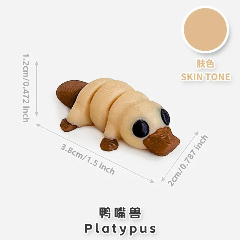 10/50pcs 3D Printed Simulation Toys Mini Animal Model Home Ornament  Cartoon Figure Birthday Gift Sets Decompression Kid Toy