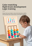 Montessori Wooden Color Shape Matching Cognition Learning Game Board Early Stimulate Children Brain Logic Thinking Develop Toys