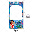 Disney Lilo And Stitch Photo Booth Frame Props Children's 1st Birthday Party Shooting Background Props Baby Party Decoration