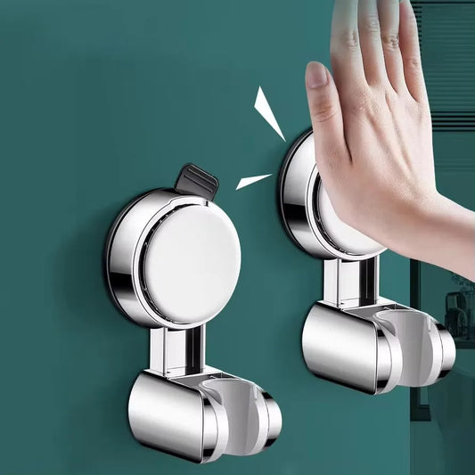 New Unique Horizontal Suction Cup Handheld Shower Head Holder Large Shower Head Supports Relocatable Wall-mounted