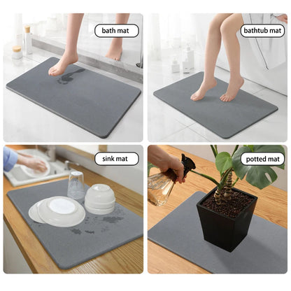 Ultra Non Slip Bath Mat Super Absorbent Bathroom Rug Quick Dry Stone Bathroom Mat 100% Diatomaceous Earth Shower Rug ﻿ 발매트