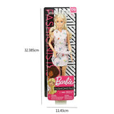Genuine Barbie Fashionista Dolls, Brunette Hair, Blonde Fashion Doll Accessories, Dress Up Kids Toys for Girls, Children's Playthings