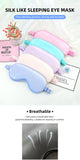 Imitated Silk Eye Patch Shading Sleep Eye Mask Eyepatch Travel Relax Cover Eyeshade Health Sleeping Shield Soft Eye Care Tools