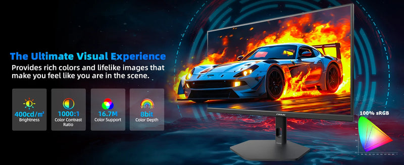 FYHXele 27 inch 380Hz Gaming Monitor 1080P IPS 0.5ms GTG Computer Monitor Adjustable Vertical Monitor Support FreeSync HDR VESA