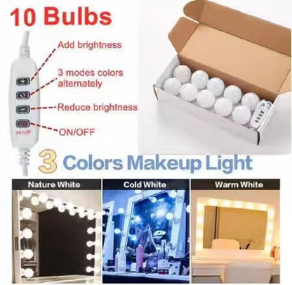 LED Light Paste Mirror Makeup Light Bulbs, Makeup Mirror Vanity Led 5v 2A Light Bulbs, Led Lamp USB Cosmetic Lighted Table,10pcs