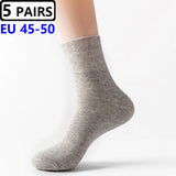 5 Pairs Plus Size EUR 45-50 Prevent Varicose Veins Socks Mens Diabetics Patients Cotton Loose Mouth Sock Man Women Comfort Meias