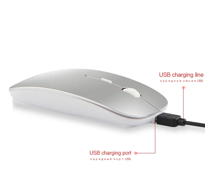 Ratón Bluetooth para Apple MacBook Air Pro Retina 11 12 13 15 16 MacBook Laptop Ratón inalámbrico Recargable Ratón silencioso para juegos