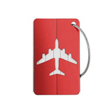Aluminium Alloy Aircraft Luggage Tag with Name Travel Luggage Tag ID Card Anti-lost Solid Color Travel Accessories