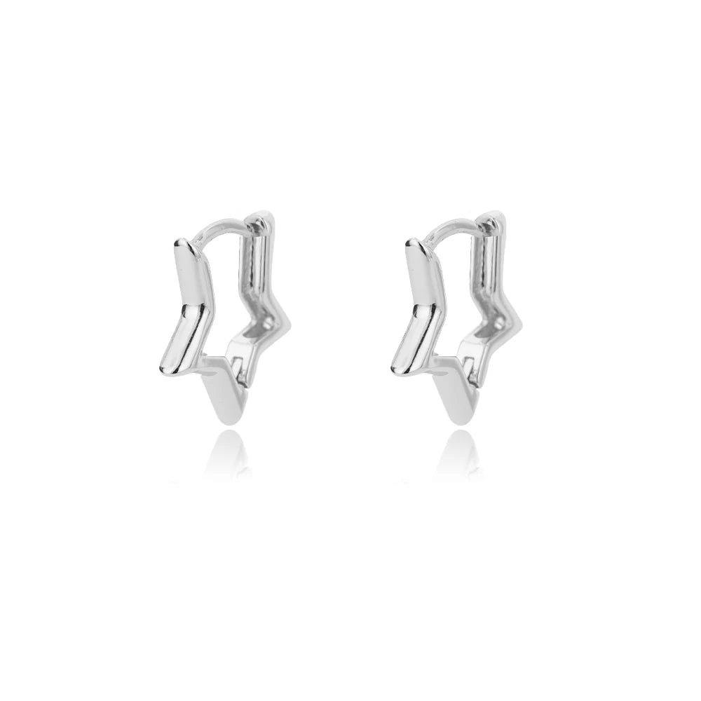 Heart Stainless Steel Earrings for Women Zircon Gold Color Hoop Earring Aesthetic Waterproof Ear Piercing Jewelry Accessories