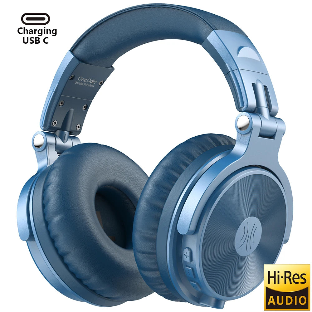 Oneodio Pro C Wireless Bluetooth 5.2 Headphones Over Ear With Microphone Hi-Res Audio Wired&Wireless Headset 110h Playtime AAC
