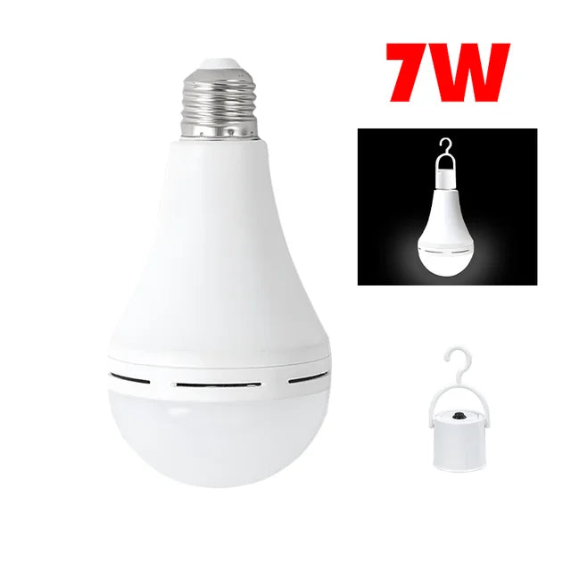 Rechargeable Hanging LED Bulb Outdoor Camping Lamp, Powerful Home Emergency Light, 7W, 9W, 12W, 15W 