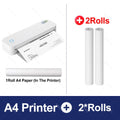 Portable A4 Thermal Printer Bluetooth Photos PDF Document Printing Machine Folded Rolls Paper For Office Work Home School Travel