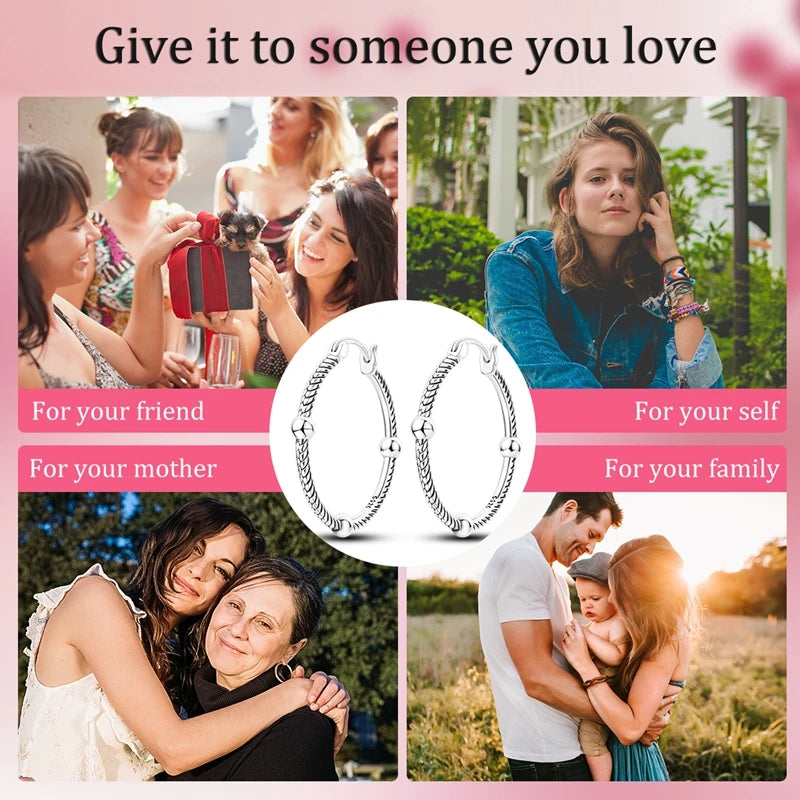 925 Sterling Silver Hypoallergenic Hoops Earrings com zircônia, jóias elegantes para mulheres e meninas, alta qualidade