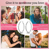 925 Sterling Silver Hypoallergenic Hoops Earrings com zircônia, jóias elegantes para mulheres e meninas, alta qualidade