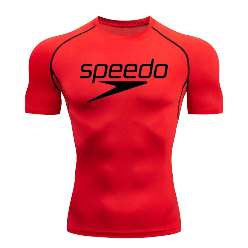 Camiseta de compresión para correr para hombre, camisetas con estampado de velocidad, ropa deportiva de gimnasio de secado rápido para hombre, camiseta Rashguard MMA para hombre 