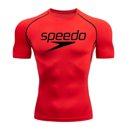 Camiseta de compresión para correr para hombre, camisetas con estampado de velocidad, ropa deportiva de gimnasio de secado rápido para hombre, camiseta Rashguard MMA para hombre 