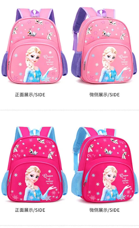 Nuevas mochilas Elsa para niñas de 3 a 7 años, de gran capacidad, impermeables, ligeras, cómodas y transpirables, protegen la columna vertebral.
