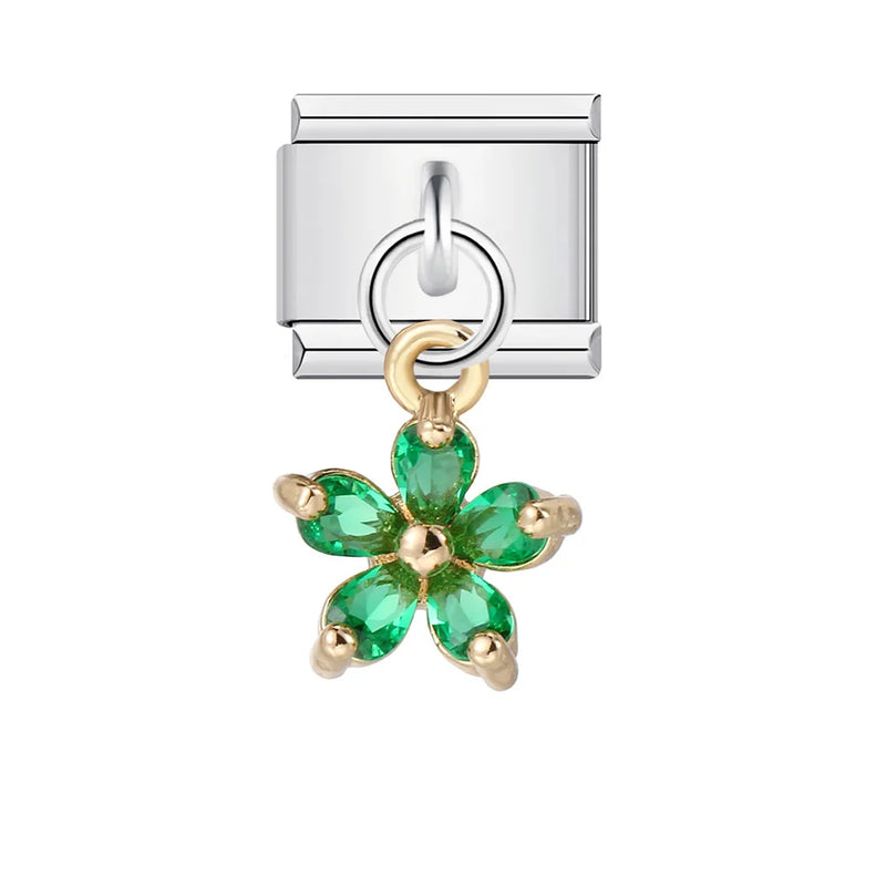 URING New Italian Charm Bracelet Pendant Series Shell Imitation Pearl Heart Personalized Assembly Chain Y2k DIY Making Jewelry