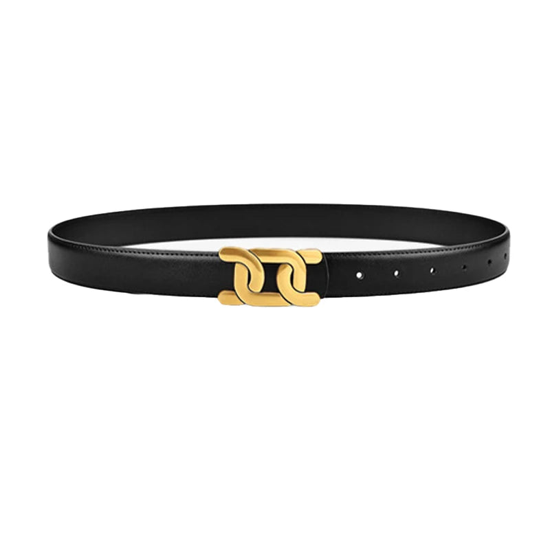 1Pc Women's Retro Belt, Alloy Buckle Fashion Casual Jeans Belt, High-End Long Skirt Pants Belt