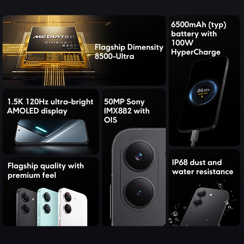 Global Version POCO X8 Pro 6500mAh battery W HyperCharge 50MP hand camera Supports NFC