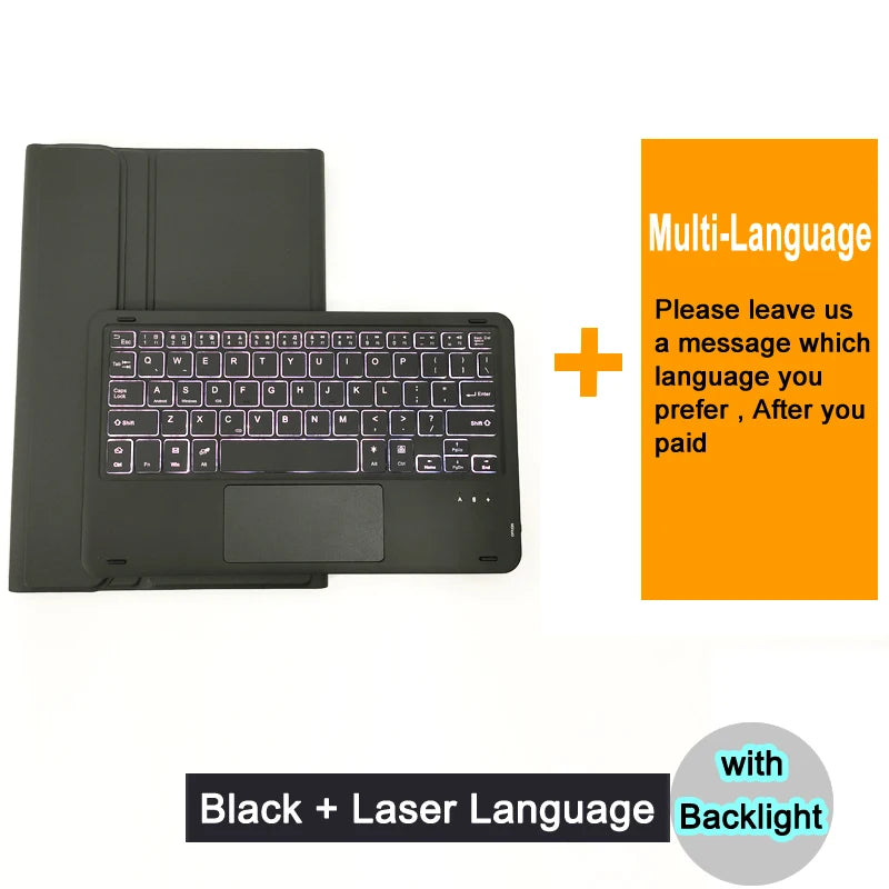 Bluetooth Keyboard Case For Xiaomi Pad 7 7 Pro 11.2 Trackpad Tablet Case Russian Arabic Hebrew Spanish Korean French Keyboard