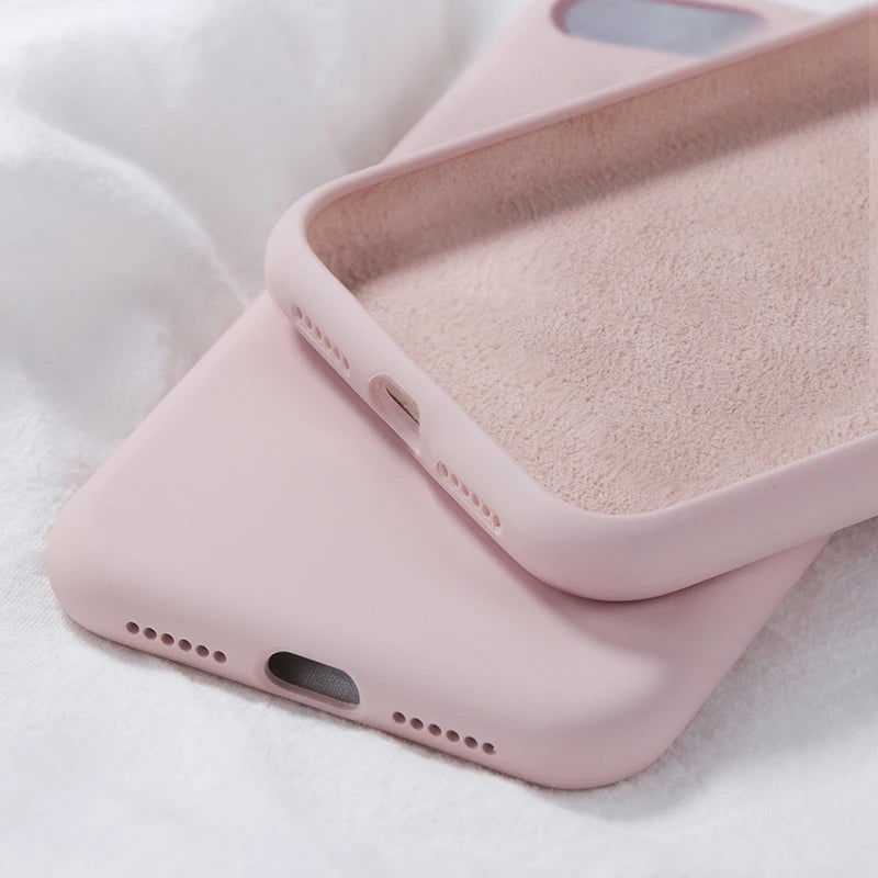Original Silicone Cases For iPhone 16 15 12 14 13 Pro Max 15 16 Plus logo Case For Apple iPhone 11 14 15 16 Pro Cover