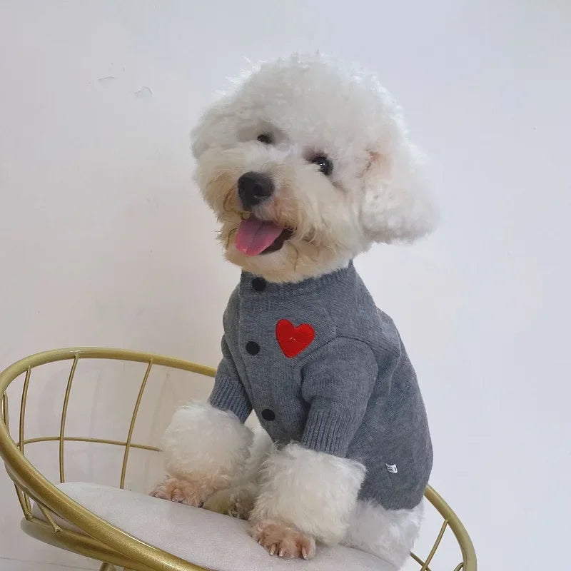 Adorable Knit Sweater Dog Cat Autumn/winter Fashionable Warm Protective Clothing Pet Coats Jackets Trendy Brand In Stock