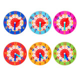 Kids Montessori Wooden Clock Toys Time Learning Teaching Aids Educational Toys For Children Primary School Clever Board Toy