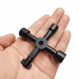 4 In 1 Multifunction Electrician Plumber Utility Cross Switch Wrench Universal Square Triangle Key for Gas Train Bleed Radiator