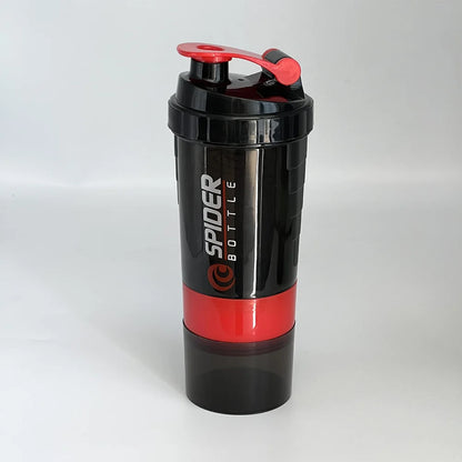 3 Layers Shaker Protein Bottle Powder Shake Cup Large Capacity Water Bottle Mixing Cup Body Building Exercise Mixing Bottle