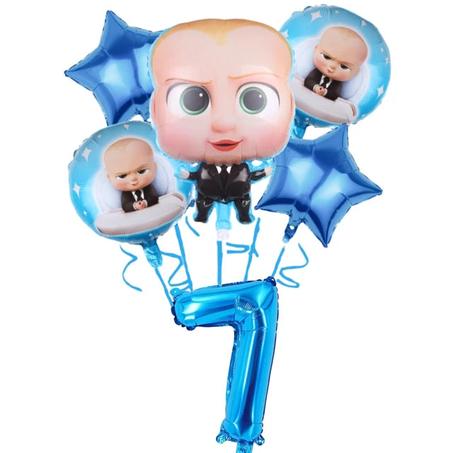 Decoração de festa de aniversário do tema dos desenhos animados, Talheres descartáveis, Balão para meninos e meninas, Baby Shower, Presente para crianças
