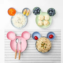 Kid Cartoon Mouse Mickey Bowl Plates Lunch Box Kid Baby Kids Infant Rice Food Bowl Plastic Dinnerware