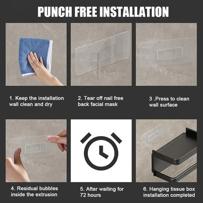 Portarrollos de papel higiénico de pared, de plástico grueso y resistente al óxido, para baño y cocina.