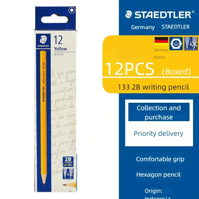 12pcs STAEDTLER Pencil HB/2B School Stationery Office Supplies Drawing Sketch Pencil Student Art Supply
