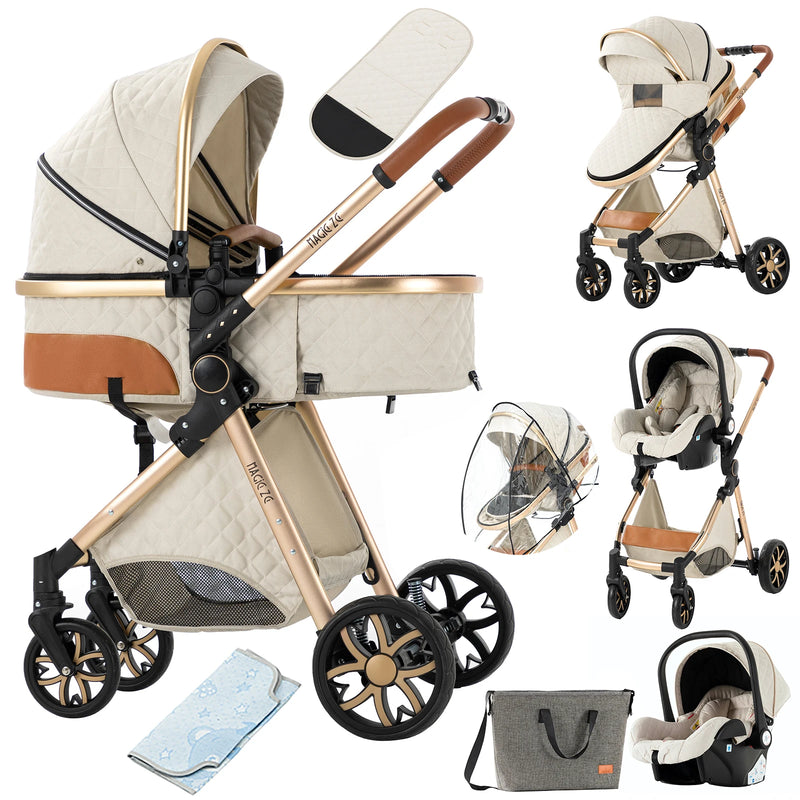Baby Stroller Baby 3 in 1 Stroller Baby Lightweight Cars High Landscape Luxury Carriage for Newborn Travel Pram Portable Trolley