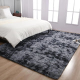 Soft Area Rugs for Living Room Non-Slip Thick Plush Carpets for Winter Anti-Slip Fluffy Artificial Velvet Rugs Soft Gray Carpets