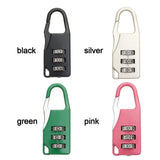Bags Baggage Door Padlock 3 Dial Digit Combination Secret Safe Code Password Locks Bookbag Anti-theft Backpack Zipper Padlock