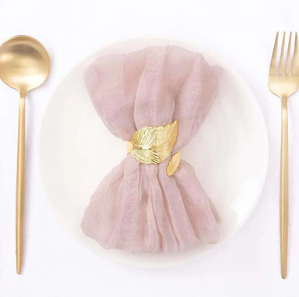 Set of 12 Gauze Cheesecloth Napkins Cloth Bulk Dinner Table Napkins for Home Wedding Valentine's Party Event Table Decoration