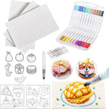 Magic Puffy Paint, 3D Drawing Magic Canvas Sponge, Texture Painting Kit, DIY Bubble Drawing Pens Art Supplies Crafts For Kids
