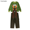 Boys Hip Hop Loose Overalls Girls K-pop Cargo Pants Kids Dungaree Joggers Children Jumpsuit Street Dance Romper Teen Streetwear