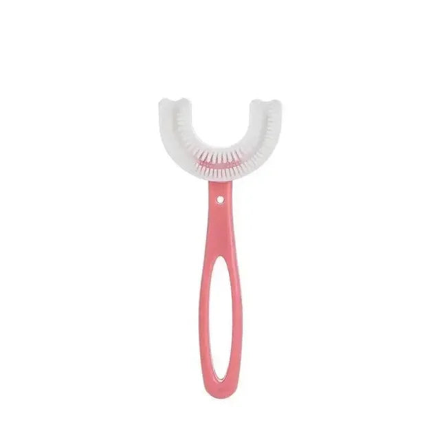 Cepillo de dientes para bebés, cepillo de dientes en forma de U de 360 ​​grados para el cuidado bucal, cepillo de dientes de silicona suave, artículos para bebés de 2 a 12 años 