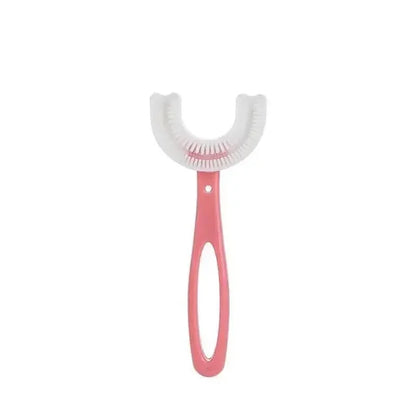 Cepillo de dientes para bebés, cepillo de dientes en forma de U de 360 ​​grados para el cuidado bucal, cepillo de dientes de silicona suave, artículos para bebés de 2 a 12 años 
