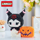 Linkgo Sanrio Building Block Pen Holder Luffy Stitch Chopper Pochacco Kuromi DIY Assembly Super Mario Puzzle Mini Bricks Toys