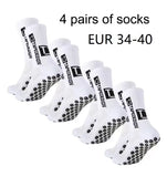 4 pairs of new TC mid tube glued football socks for sports training and competition, non slip and breathable socks