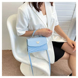 PU Versatile and Fashionable Portable Small Square Bag Single Shoulder Crossbody Bag Luxury Designer Handbag Women's Bags