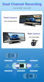 Srnubi 10.26" Dash Cam Rearview Carplay Android Auto 4K DVR Navigation Player Dual Lens Recorder Dashboard WIFI BT